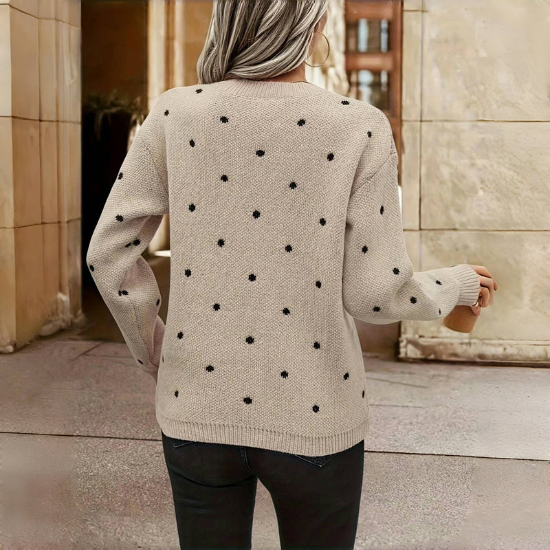 Women’s Polka Stitch Knit Sweater - CristianLavian