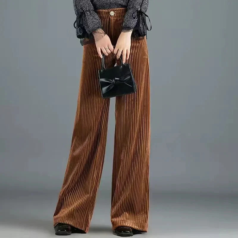 The Verona Velvet Wide-Leg Trousers