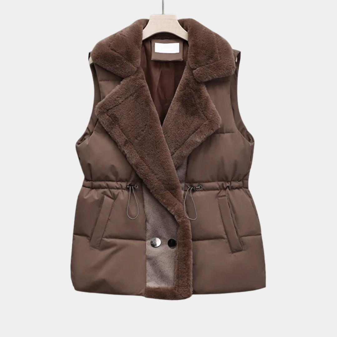 Women’s Faux-Fur Lined Puffer Vest - CristianLavian