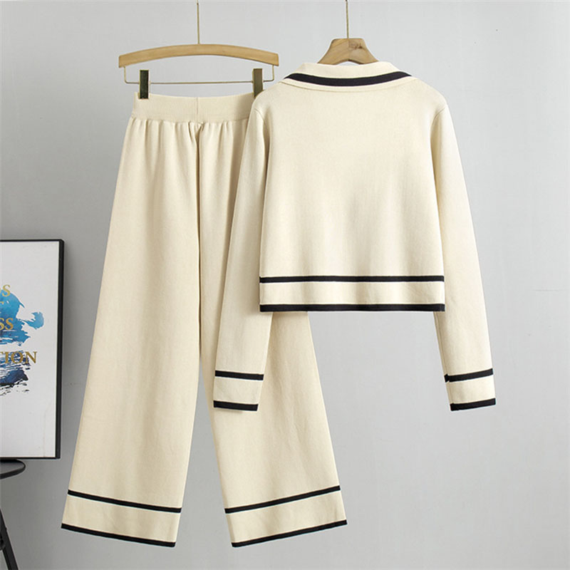 Elegant Two-Piece Women’s Contrast-Trim Suit Set - CristianLavian
