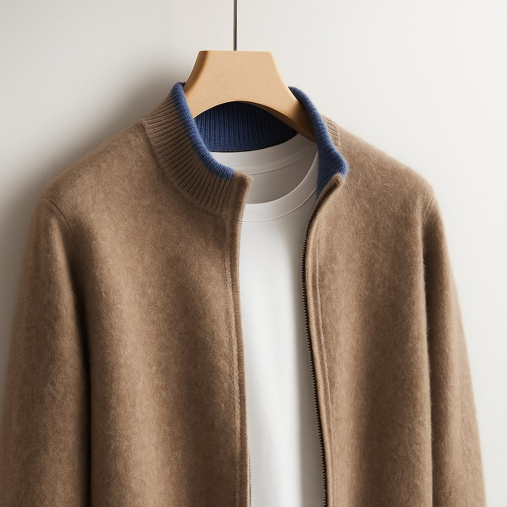 Men’s Classic Zip-Up Knit Cardigan - CristianLavian