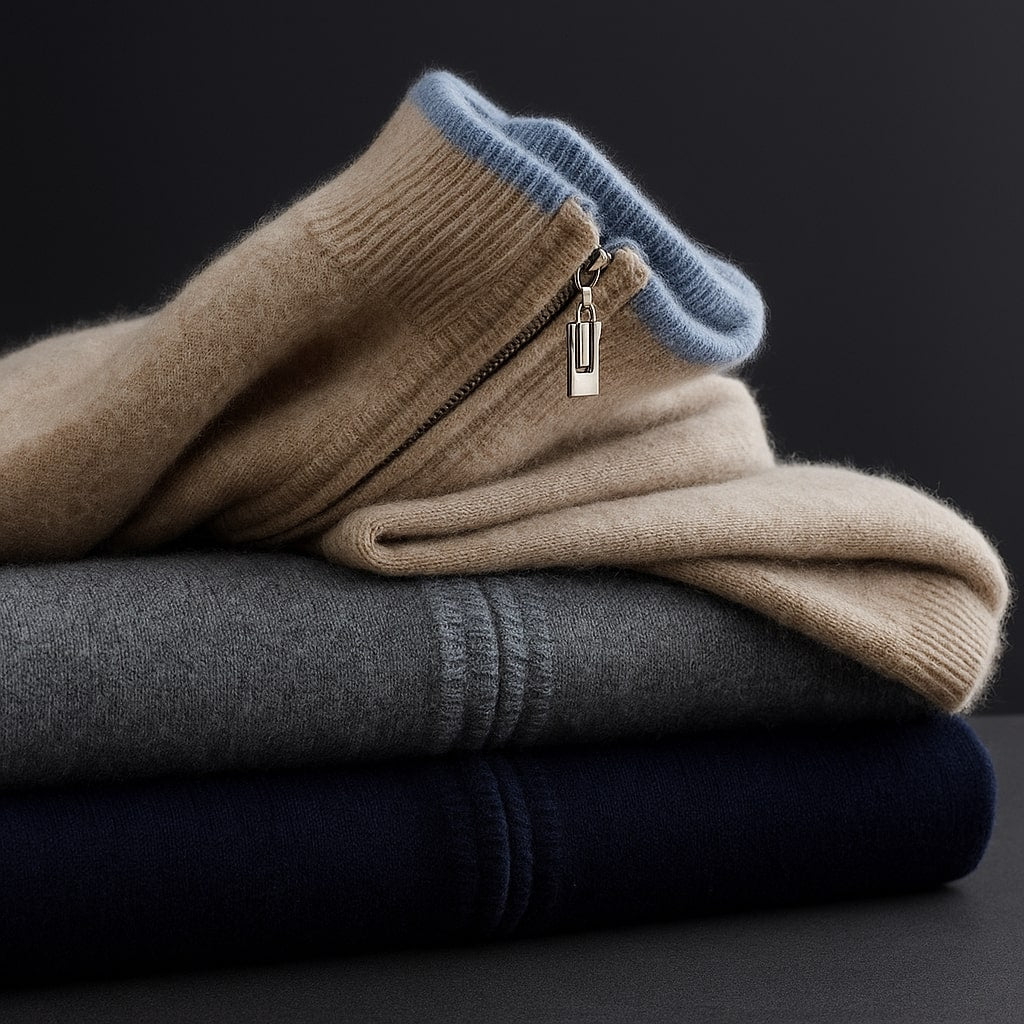 Men’s Classic Zip-Up Knit Cardigan - CristianLavian