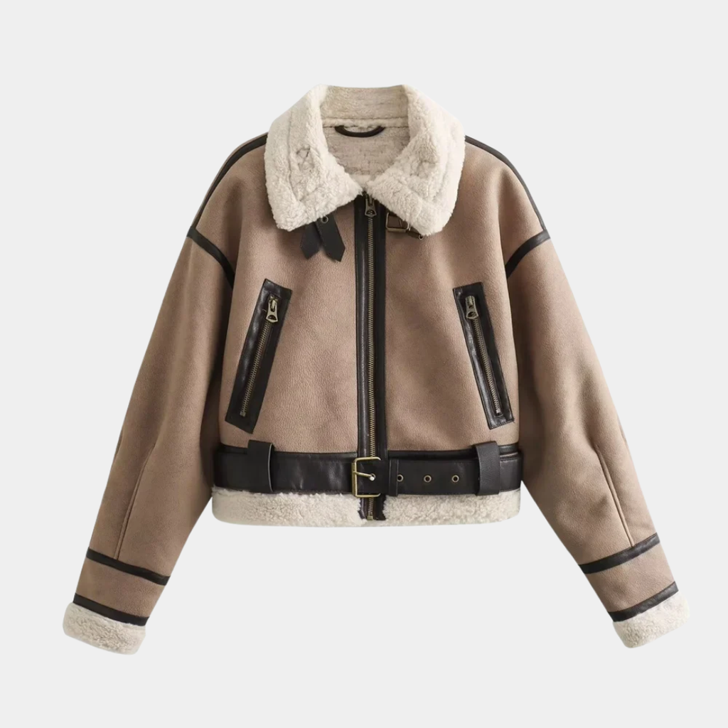 Women’s Faux Shearling Aviator Jacket - CristianLavian