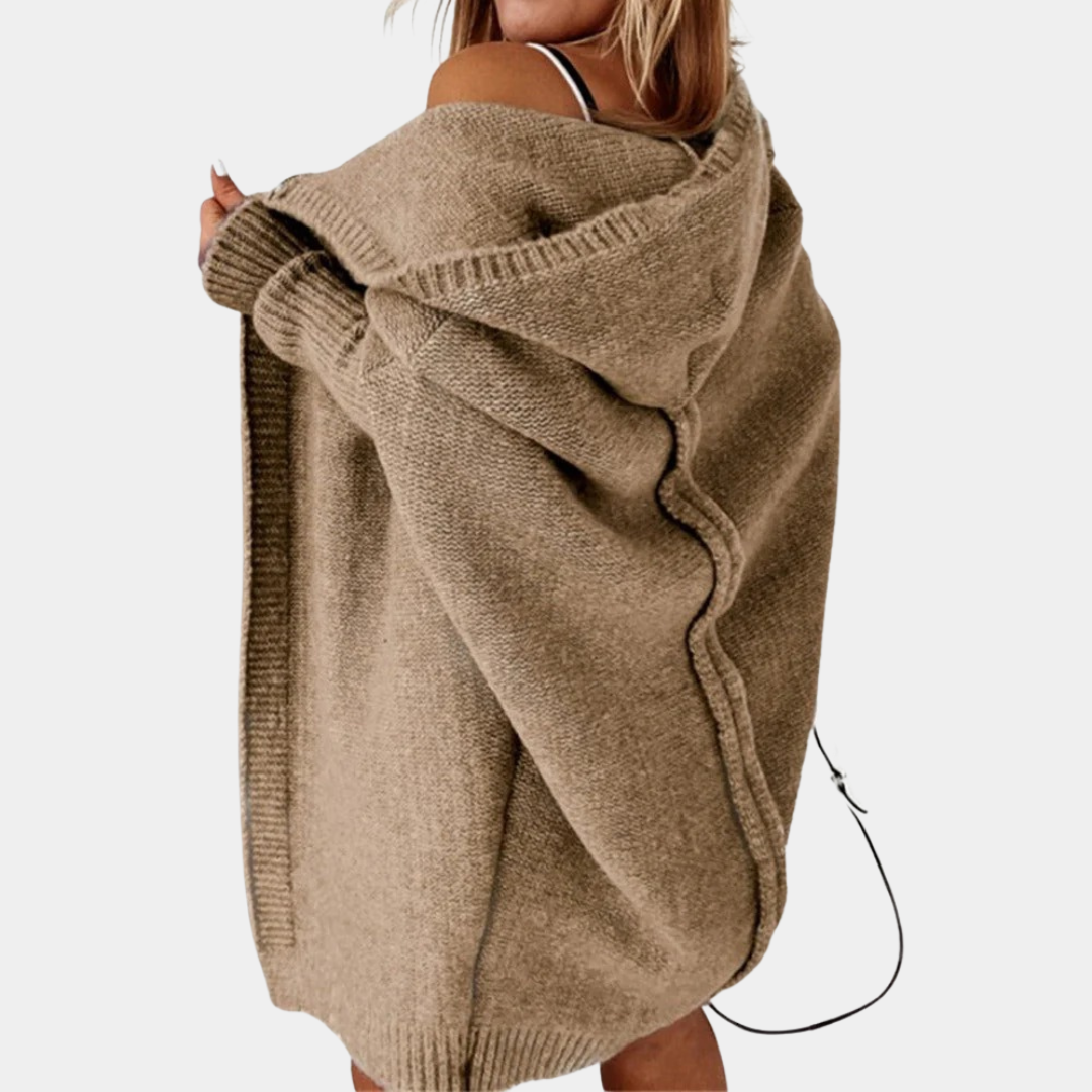 Cozy Hooded Knit Cardigan