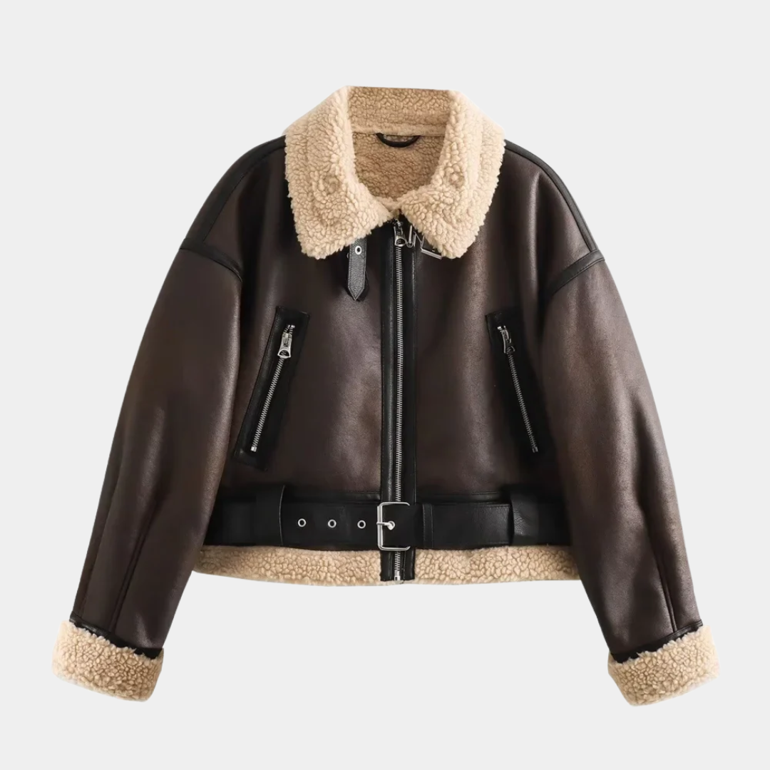 Women’s Faux Shearling Aviator Jacket - CristianLavian