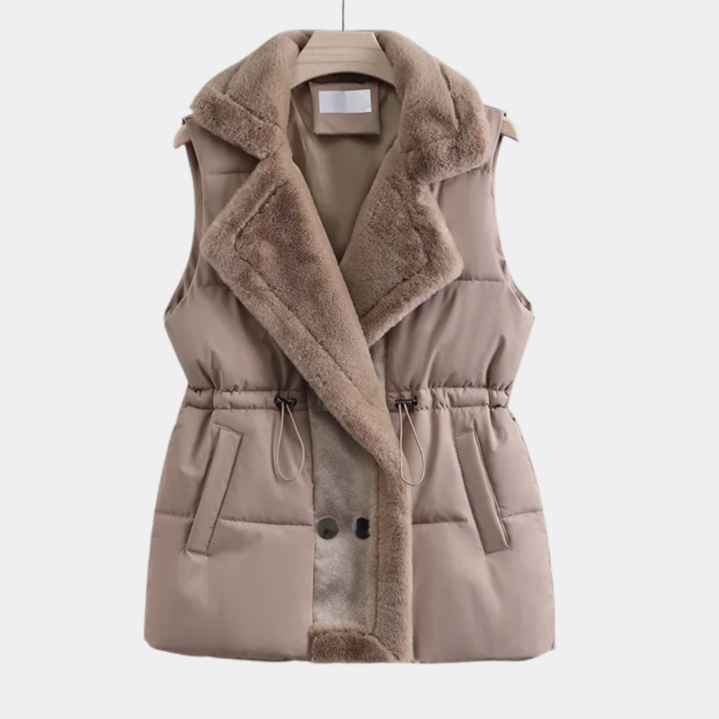 Women’s Faux-Fur Lined Puffer Vest - CristianLavian