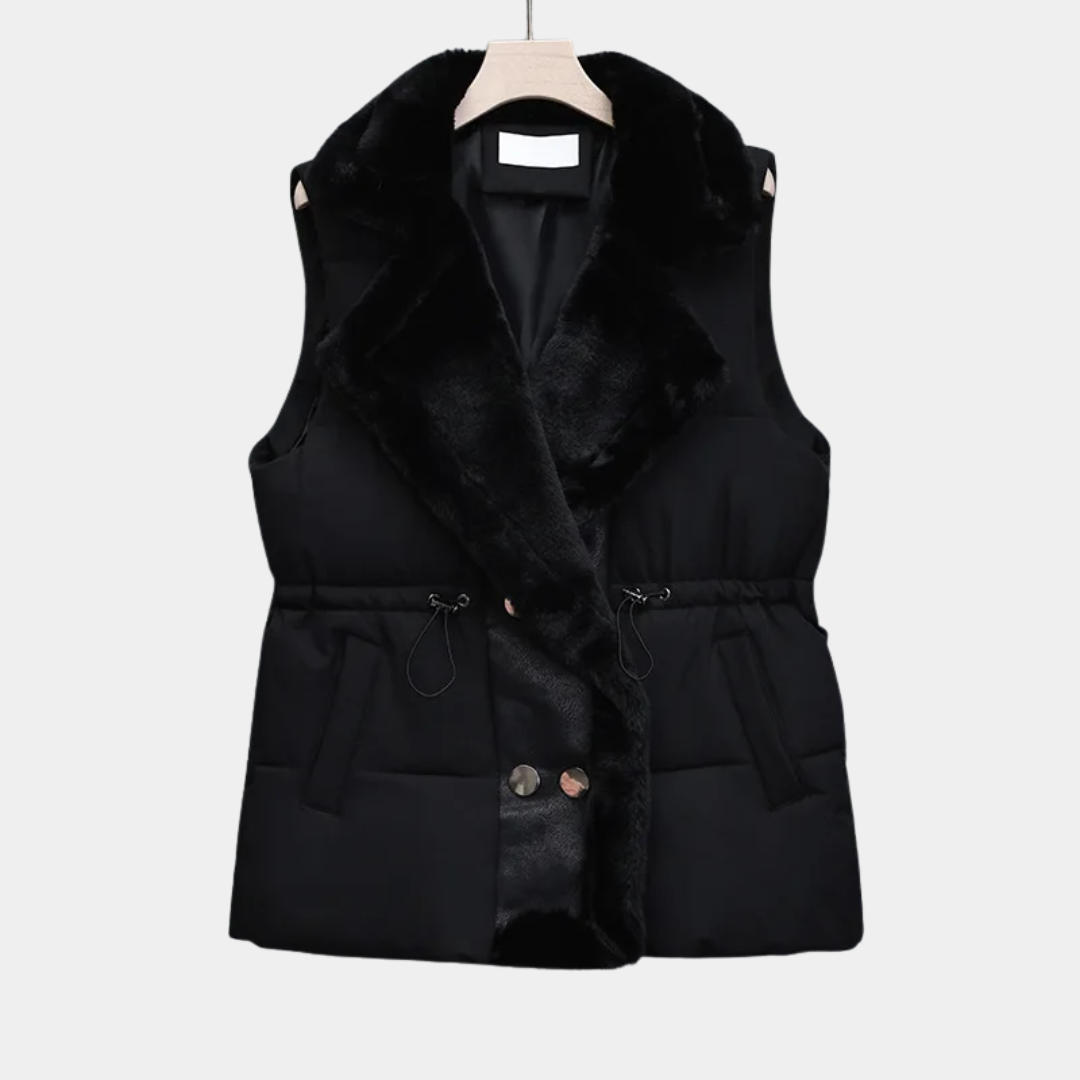 Women’s Faux-Fur Lined Puffer Vest - CristianLavian