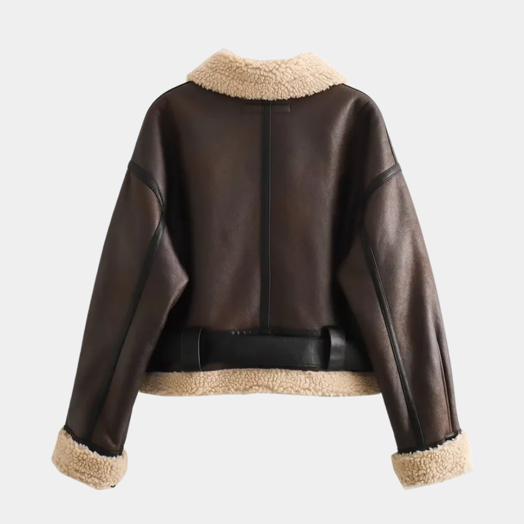 Women’s Faux Shearling Aviator Jacket - CristianLavian