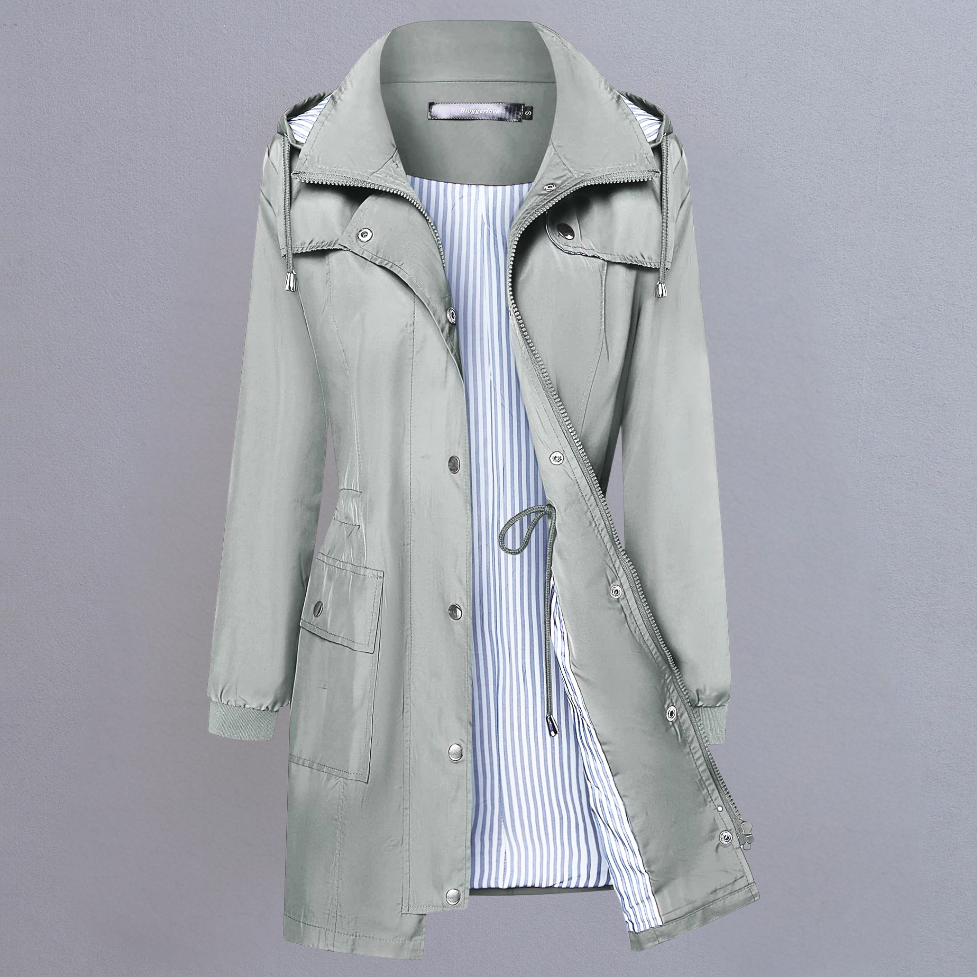 Women’s Lightweight Waterproof Hooded Parka – Windbreaker Coat - CristianLavian