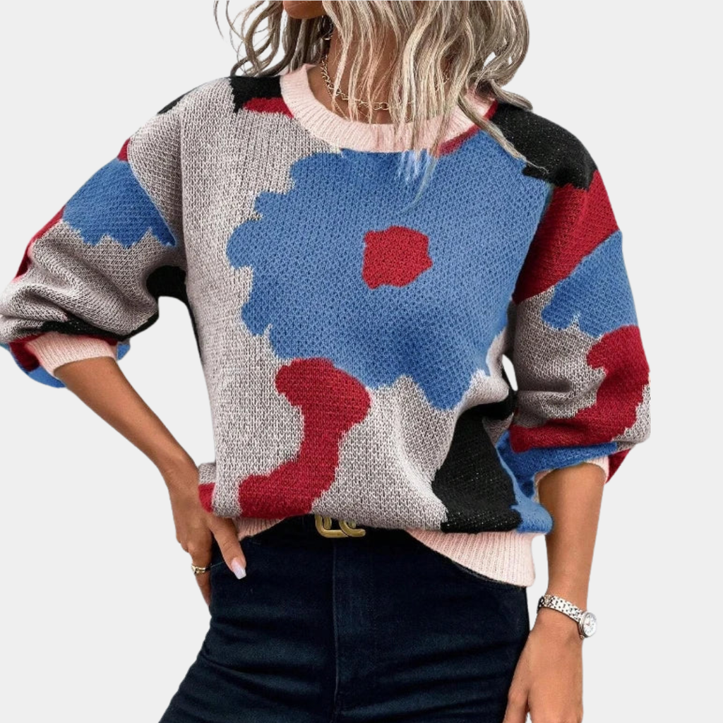 Oversized Floral Knit Sweater - CristianLavian