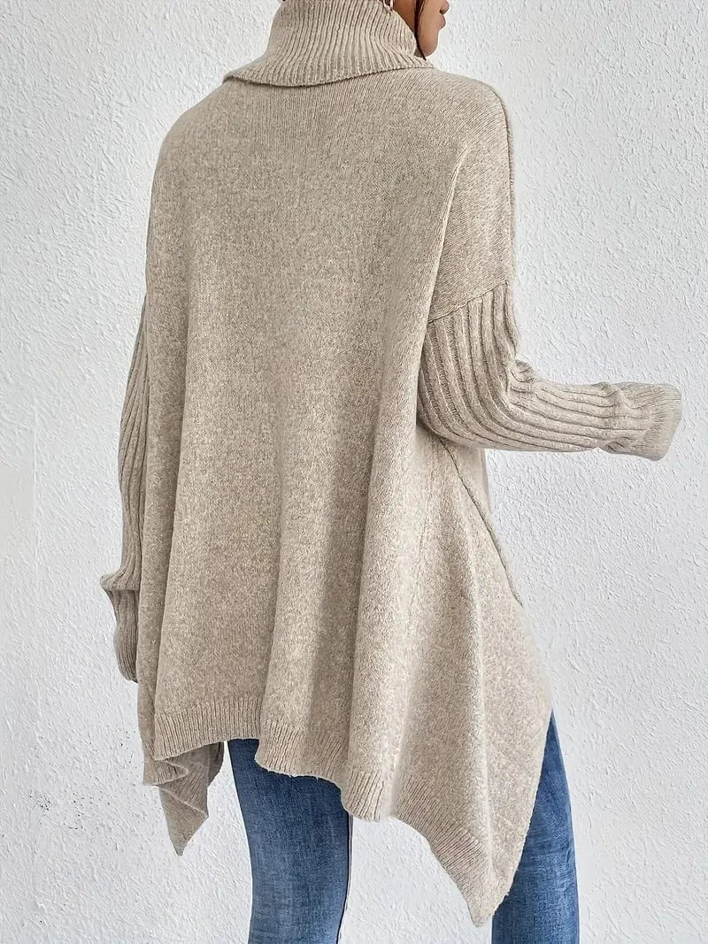 Oversized High-Neck Knit Sweater - CristianLavian
