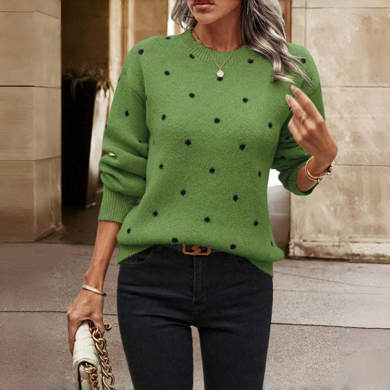 Women’s Polka Stitch Knit Sweater - CristianLavian