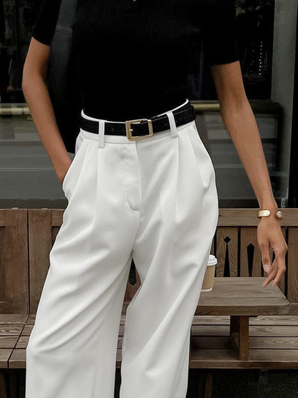 High-Waisted Wide-Leg Trousers - CristianLavian