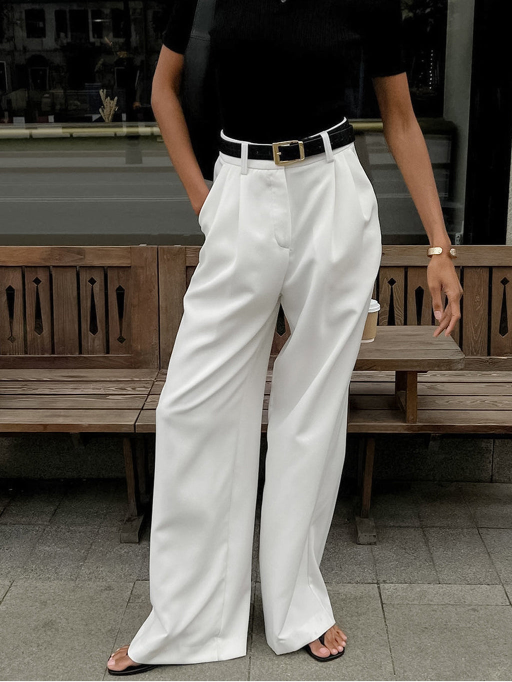 High-Waisted Wide-Leg Trousers - CristianLavian
