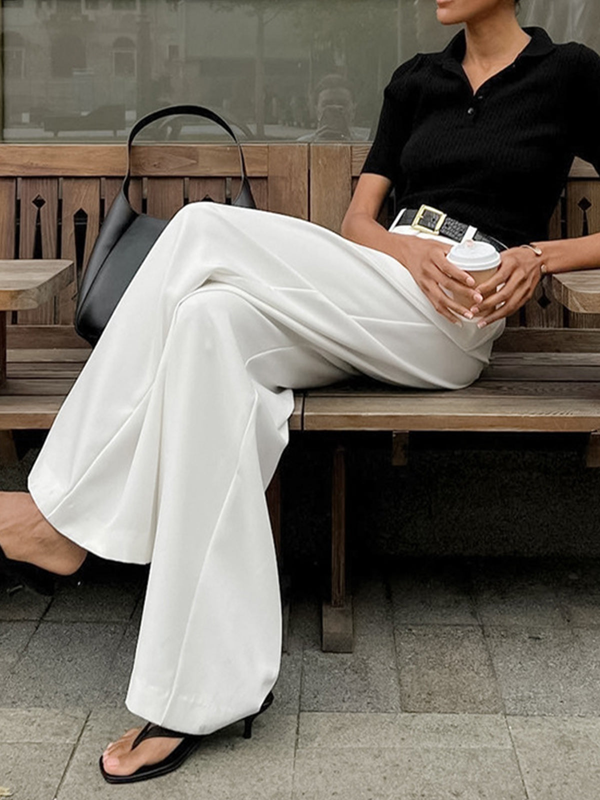 High-Waisted Wide-Leg Trousers - CristianLavian