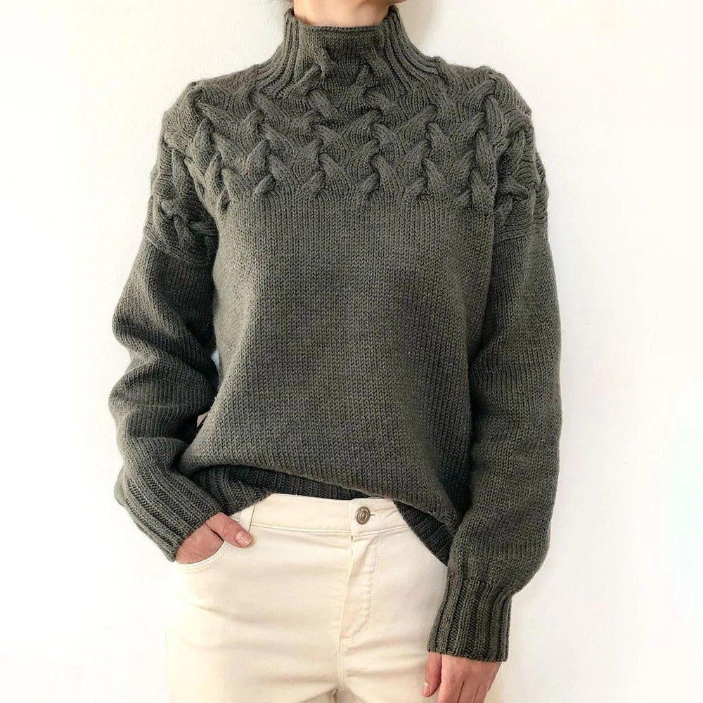 CozyWeave High-Neck Sweater