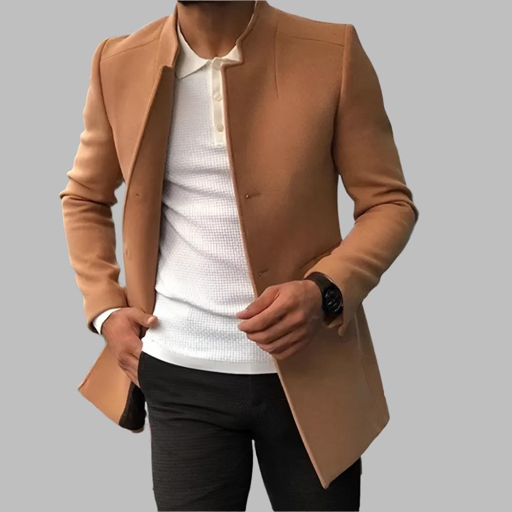 Men’s Modern Slim-Fit Olive Coat - CristianLavian