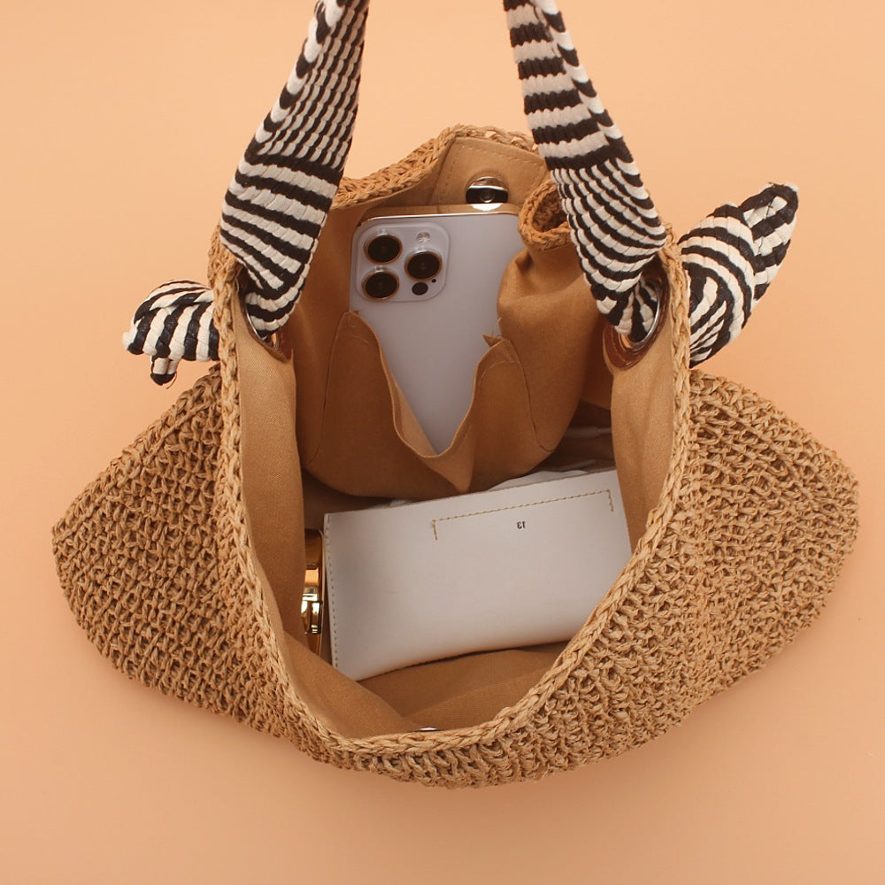 The Riviera Breeze Woven Tote