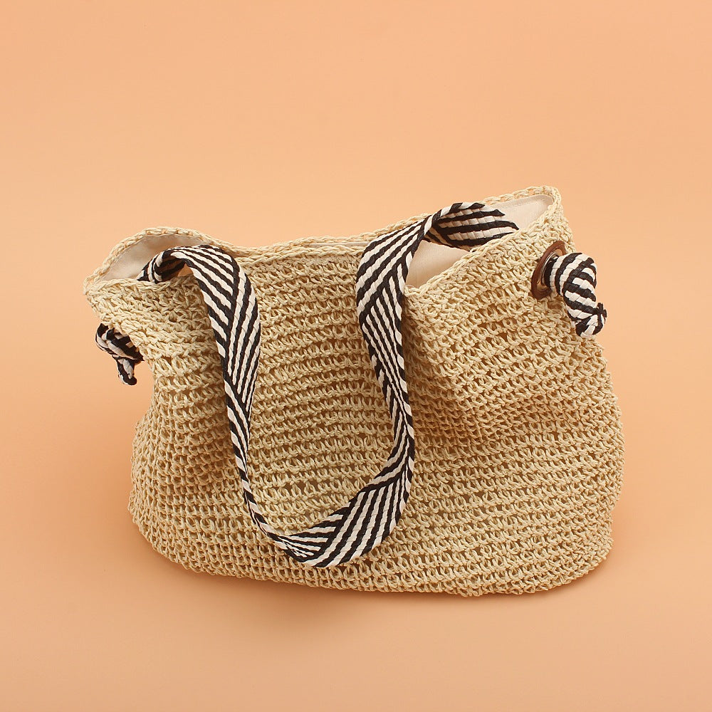The Riviera Breeze Woven Tote