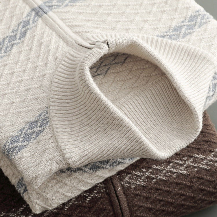 The Nordic Weave Zip Knit Jacket - CristianLavian