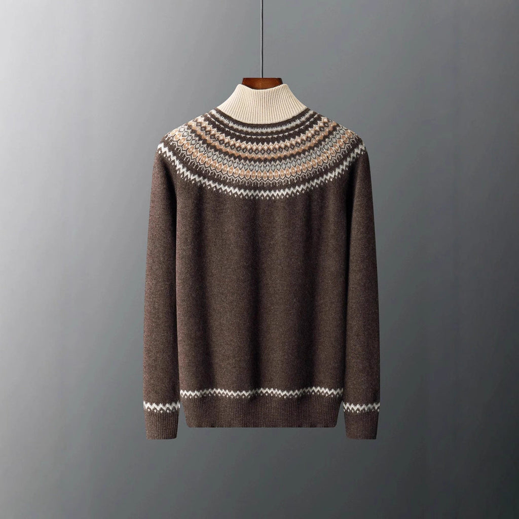 The Nordic Crest Half-Zip Knit Sweater - CristianLavian