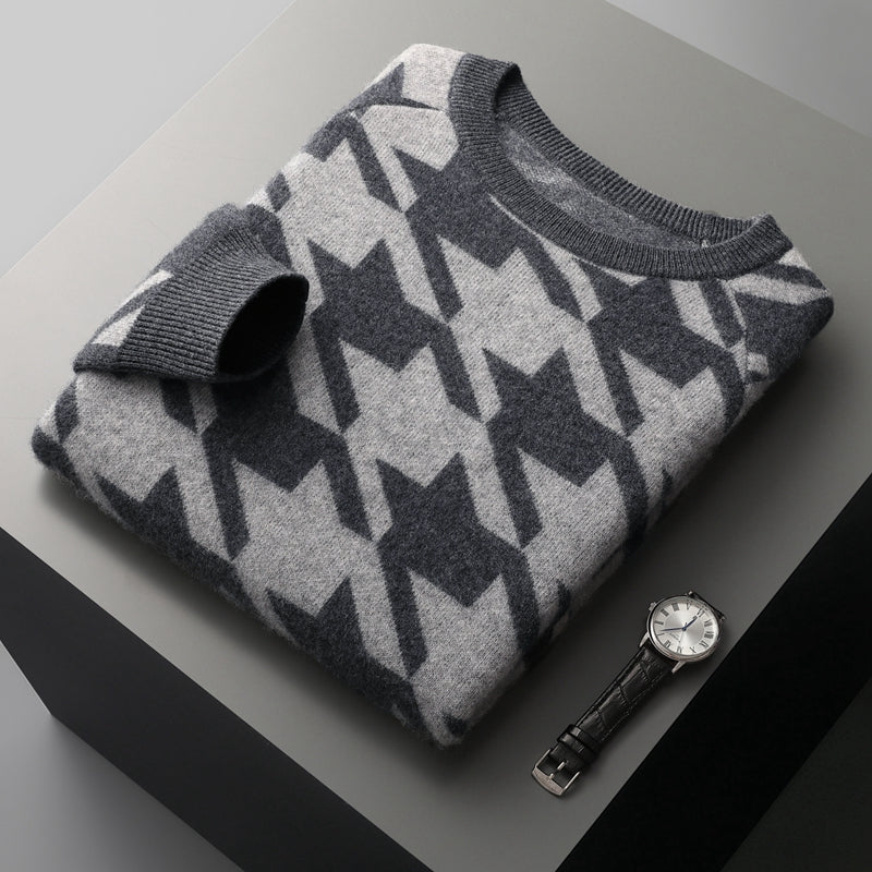 The Aberdeen Shadow Houndstooth Sweater - CristianLavian