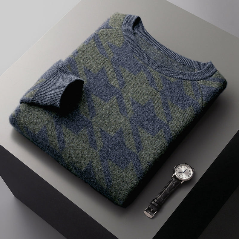 The Aberdeen Shadow Houndstooth Sweater - CristianLavian