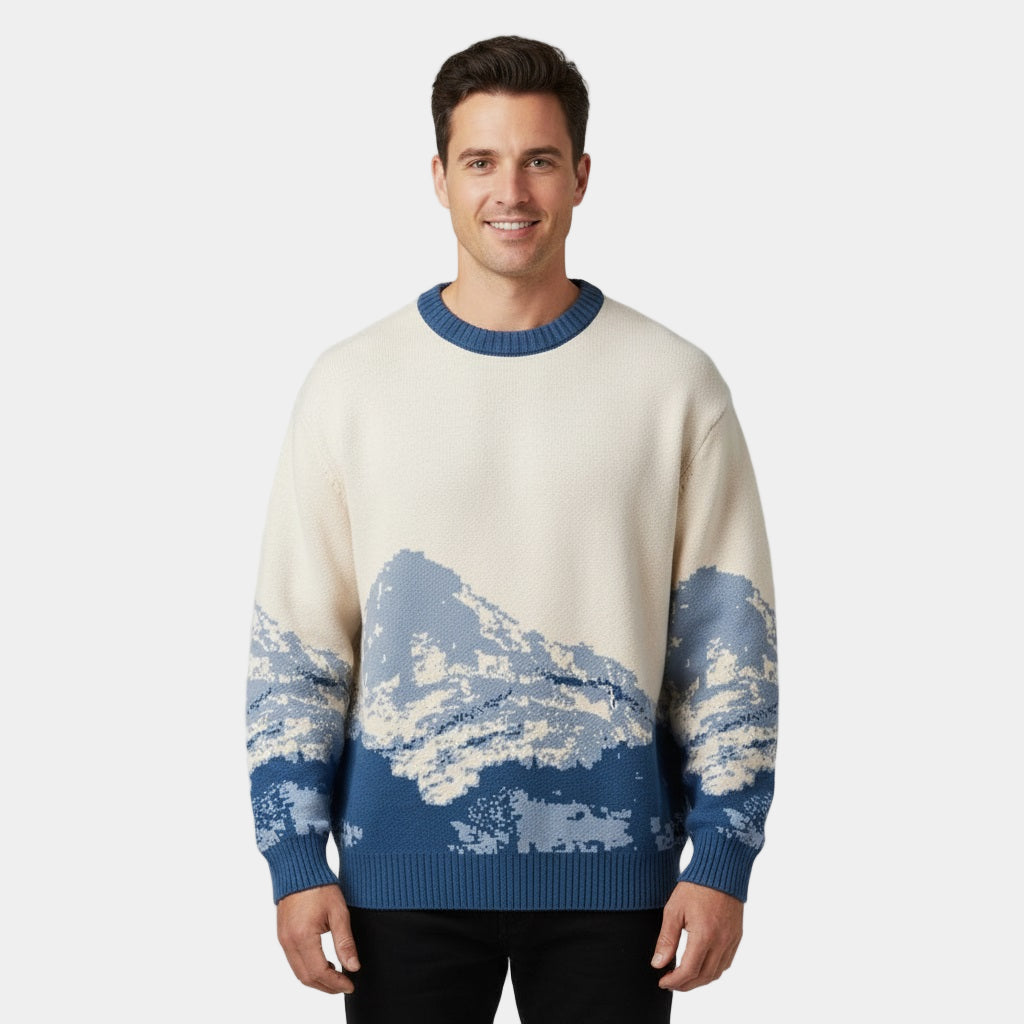 Men’s Snow-Peak Jacquard Knit Sweater - CristianLavian
