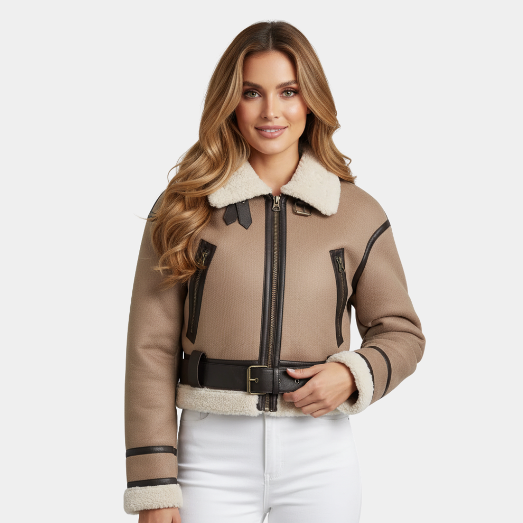 Women’s Faux Shearling Aviator Jacket - CristianLavian