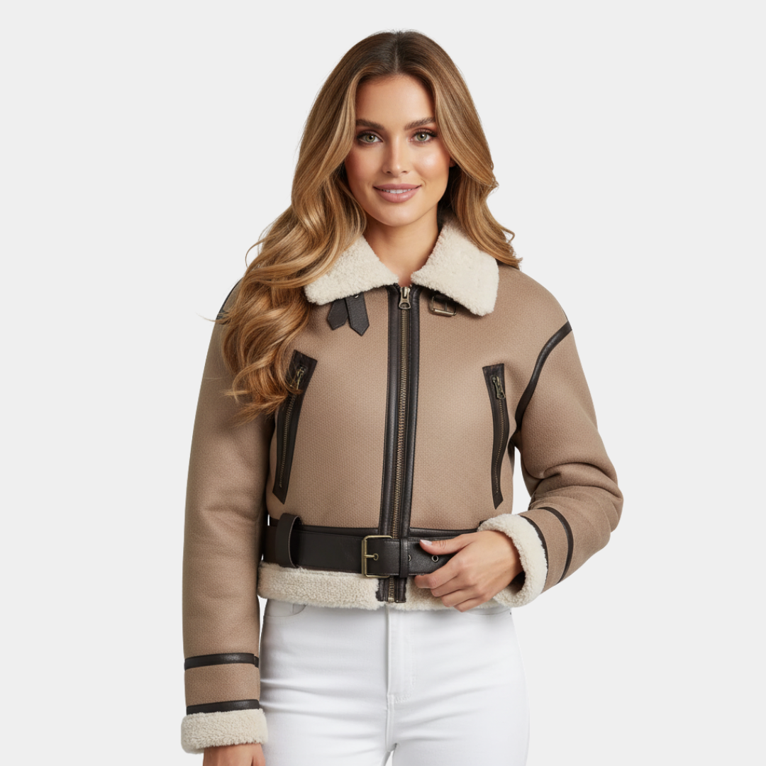 Women’s Faux Shearling Aviator Jacket - CristianLavian