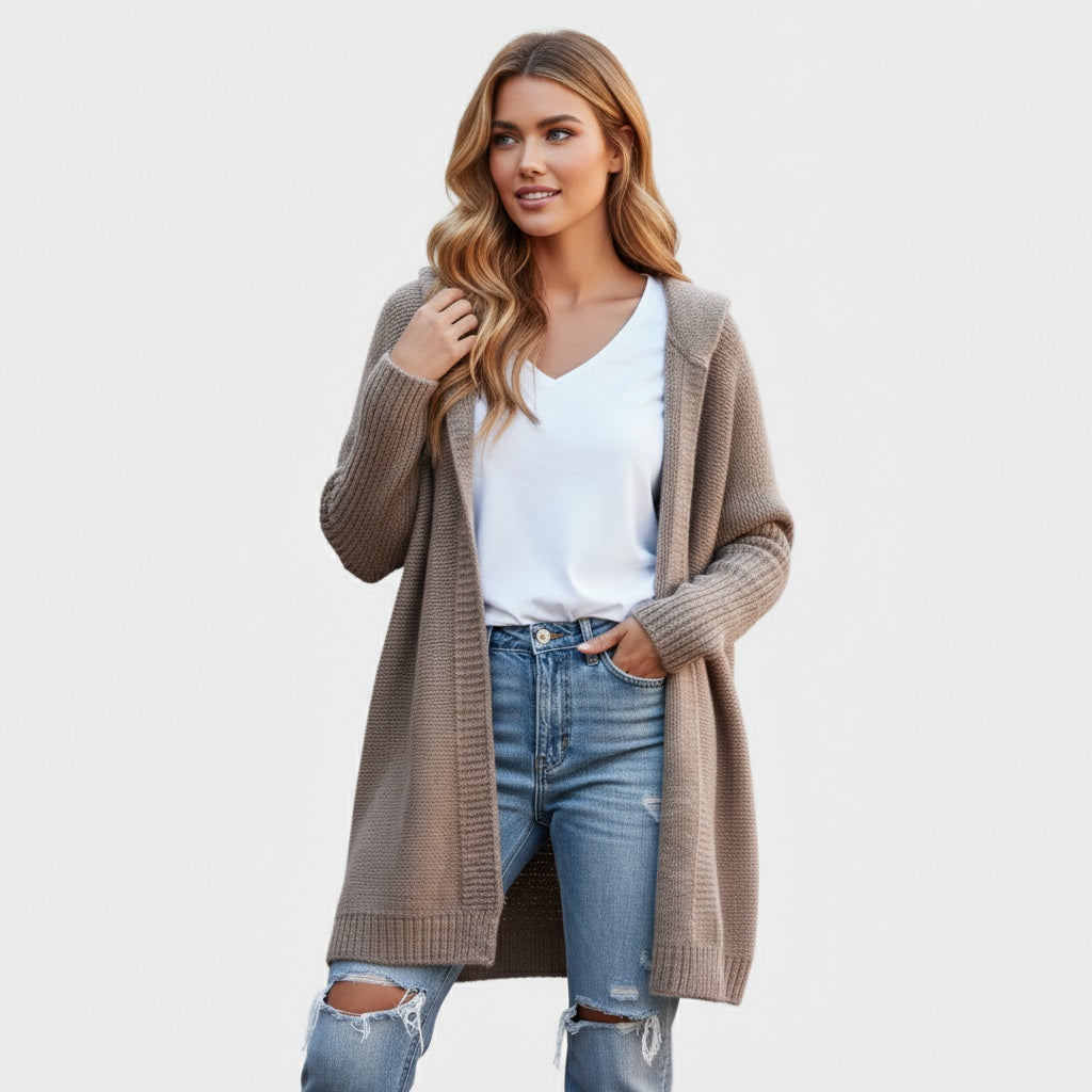 Cozy Hooded Knit Cardigan