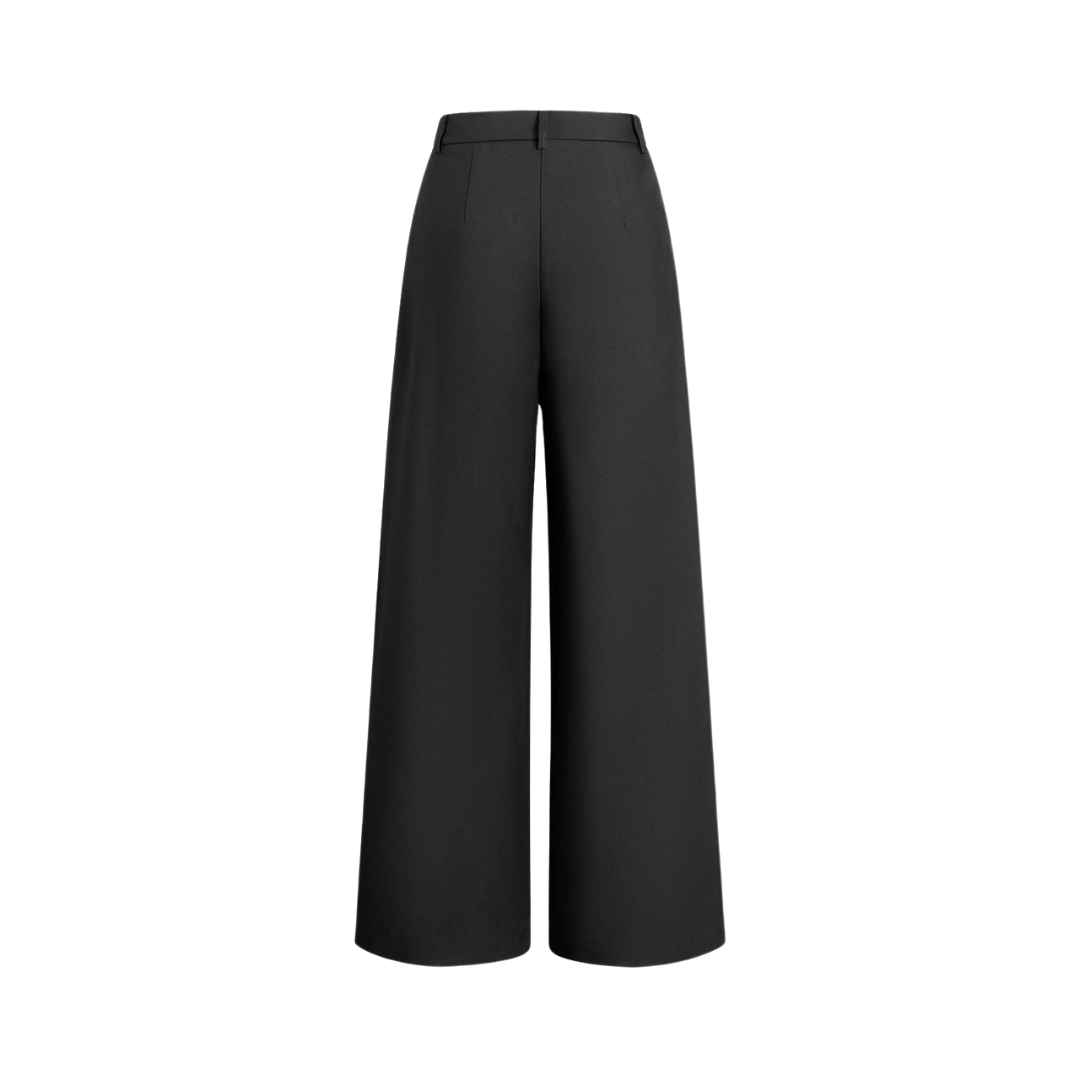 High-Waisted Wide-Leg Trousers