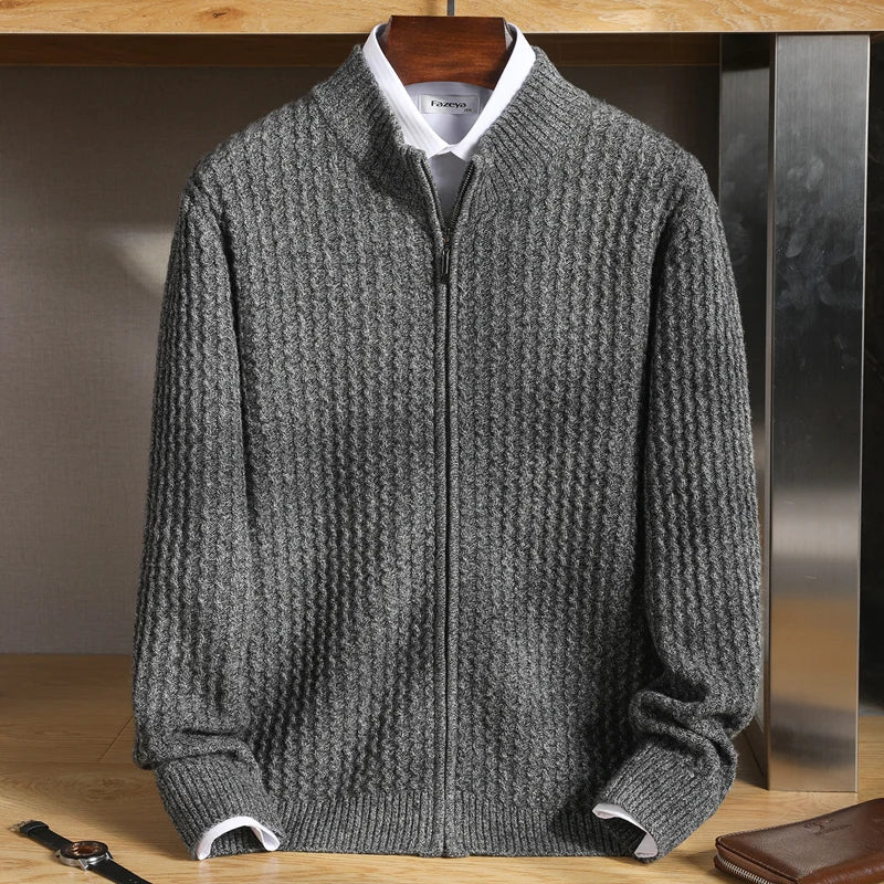 The Alpine Weave Zip Cardigan - CristianLavian