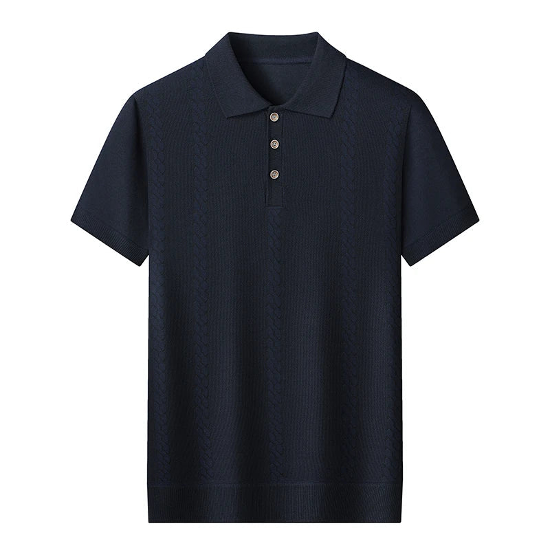 The Kensington Cable-Knit Polo