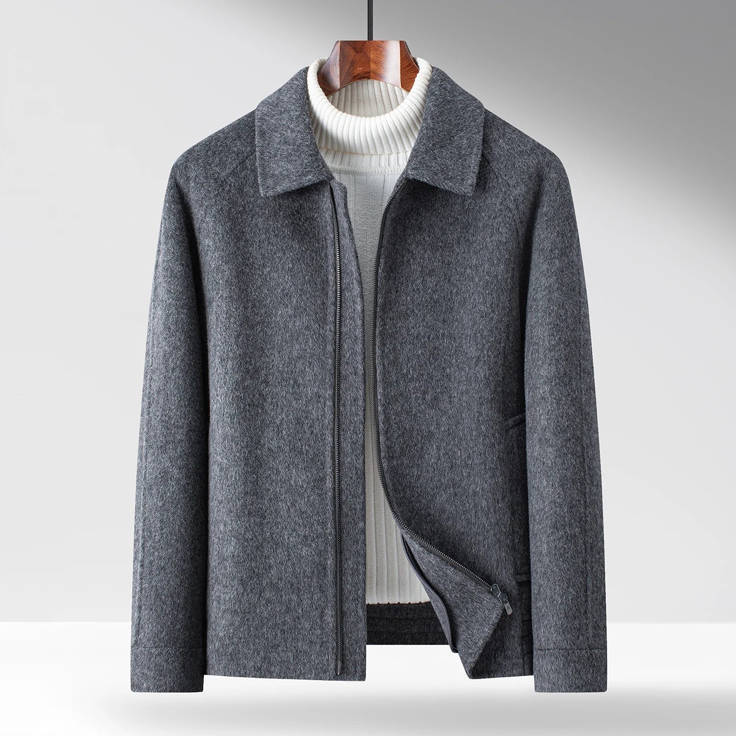 Men’s Wool-Blend Zip-Up Jacket