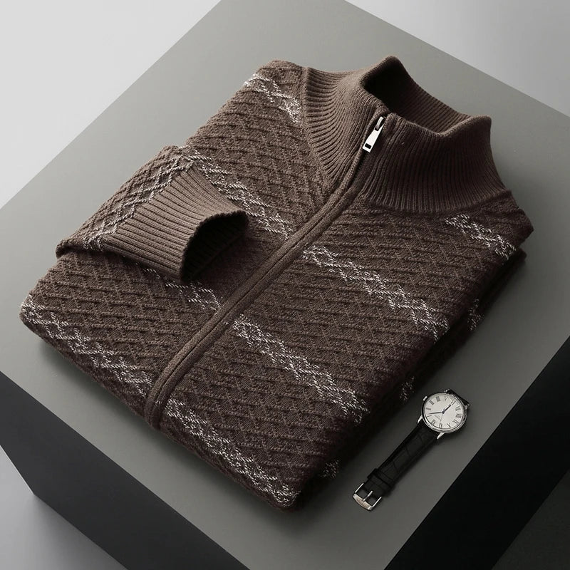 The Nordic Weave Zip Knit Jacket - CristianLavian