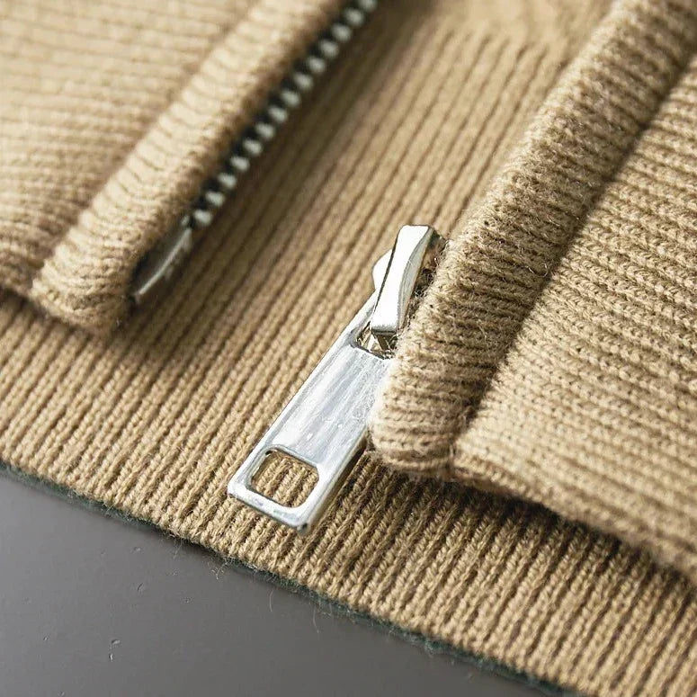 Men’s Minimalist Textured Knit Cardigan - CristianLavian
