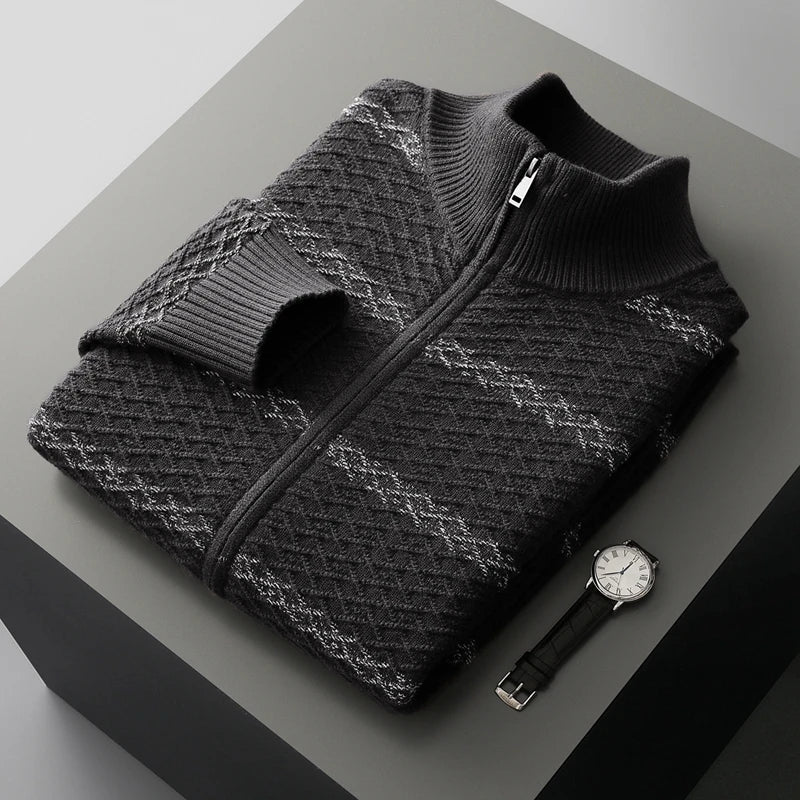 The Nordic Weave Zip Knit Jacket - CristianLavian