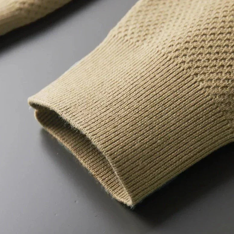 Men’s Minimalist Textured Knit Cardigan - CristianLavian