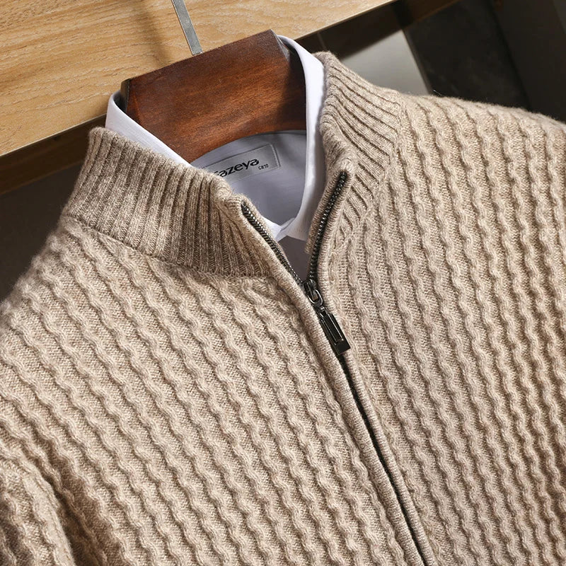 The Alpine Weave Zip Cardigan - CristianLavian
