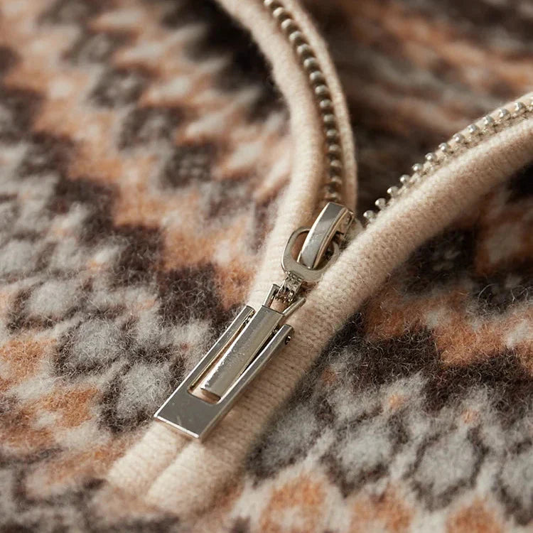 The Nordic Crest Half-Zip Knit Sweater - CristianLavian