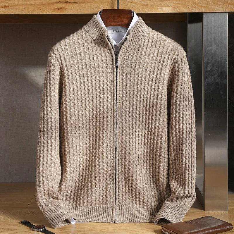 The Alpine Weave Zip Cardigan - CristianLavian