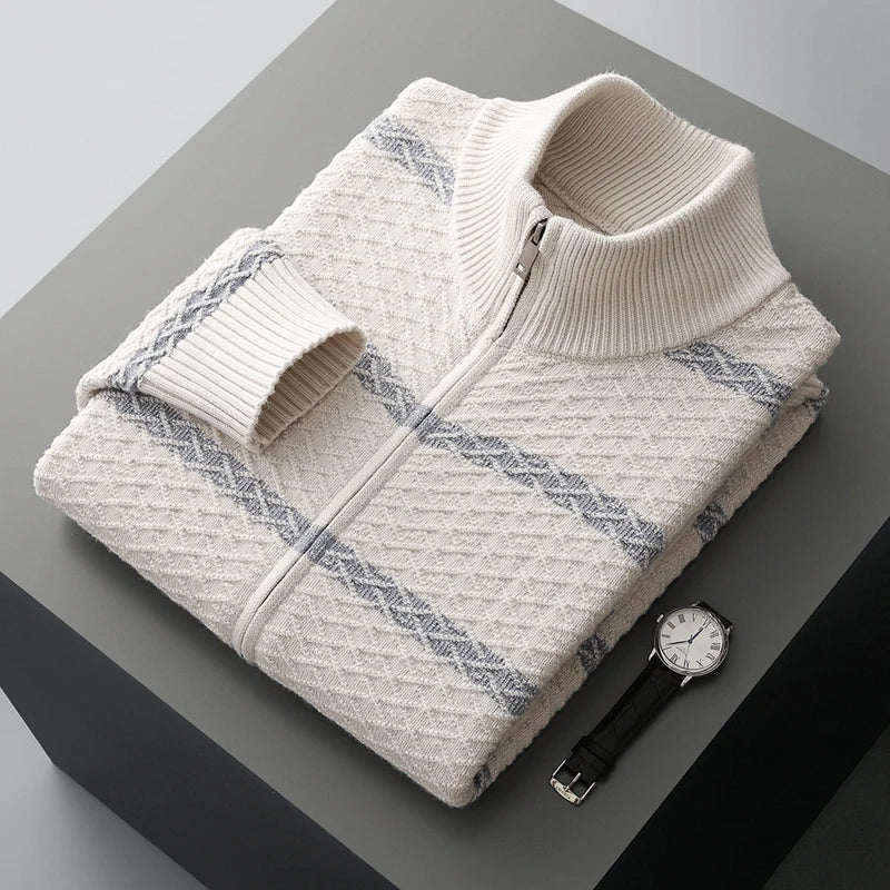 The Nordic Weave Zip Knit Jacket - CristianLavian