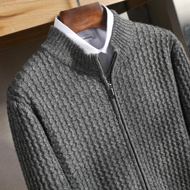 The Alpine Weave Zip Cardigan - CristianLavian
