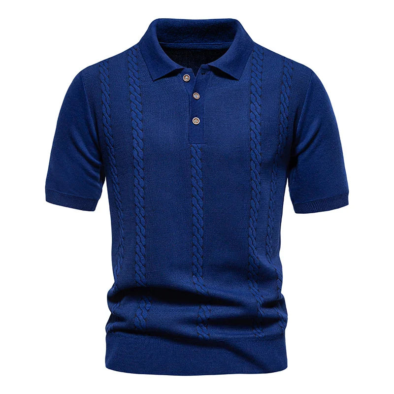 The Kensington Cable-Knit Polo