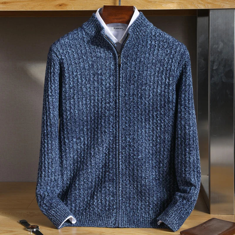 The Alpine Weave Zip Cardigan - CristianLavian