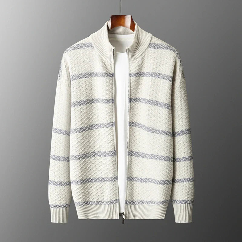 The Nordic Weave Zip Knit Jacket - CristianLavian