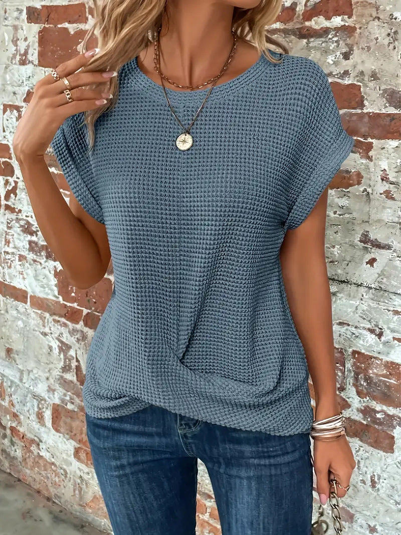 Women’s Waffle Knit Casual Top