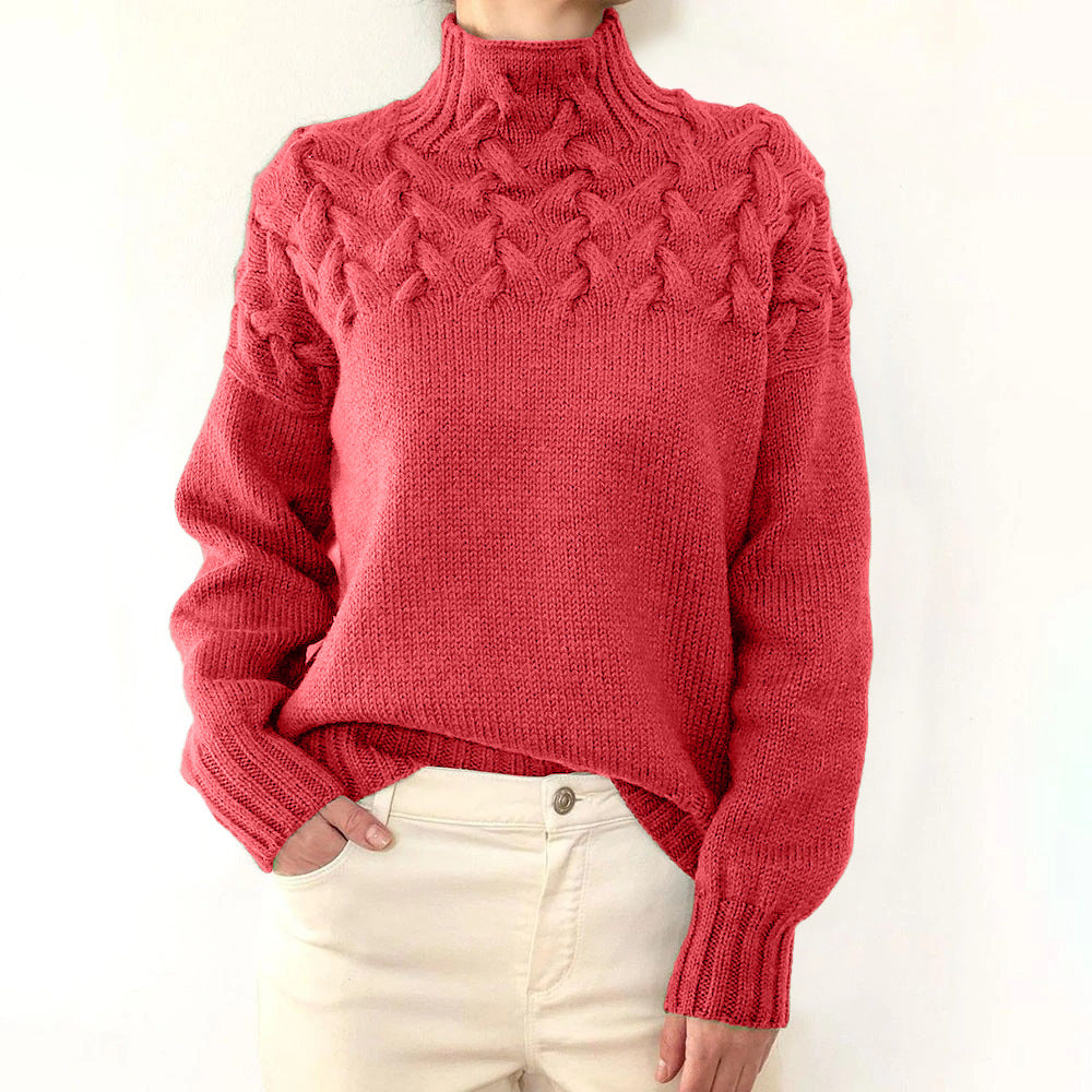 CozyWeave High-Neck Sweater