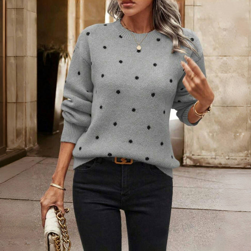Women’s Polka Stitch Knit Sweater - CristianLavian